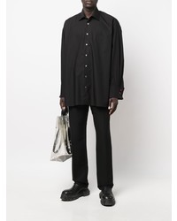 Мужская черная классическая рубашка от Raf Simons