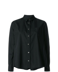 Женская черная классическая рубашка от Sacai