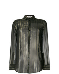 Женская черная классическая рубашка от Saint Laurent