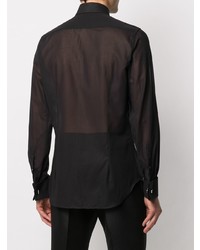 Мужская черная классическая рубашка от Canali