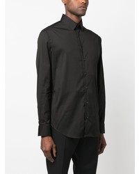 Мужская черная классическая рубашка от Giorgio Armani