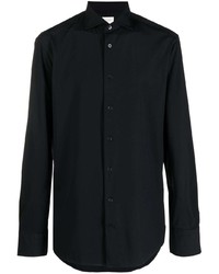 Мужская черная классическая рубашка от Traiano Milano