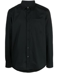 Мужская черная классическая рубашка от Trussardi