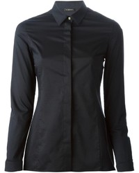 Женская черная классическая рубашка от Versace