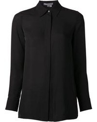 Женская черная классическая рубашка от Vince