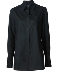 Женская черная классическая рубашка от Yang Li
