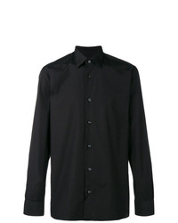Мужская черная классическая рубашка от Z Zegna