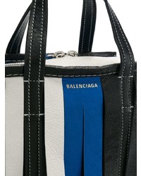 Черная кожаная большая сумка c бахромой от Balenciaga