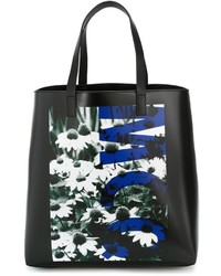 Черная кожаная большая сумка с принтом от McQ by Alexander McQueen