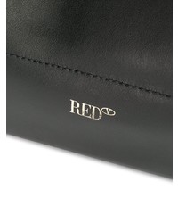 Черная кожаная большая сумка с принтом от RED Valentino
