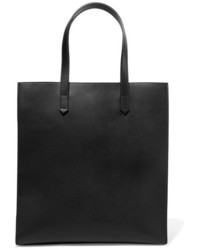 Черная кожаная большая сумка с принтом от Givenchy