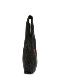 Черная кожаная большая сумка с украшением от Alexander Wang