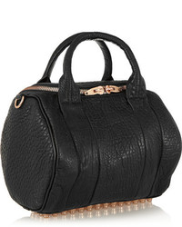 Черная кожаная большая сумка с шипами от Alexander Wang