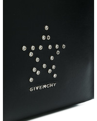 Черная кожаная большая сумка с шипами от Givenchy