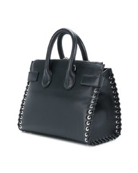 Черная кожаная большая сумка с шипами от Calvin Klein 205W39nyc
