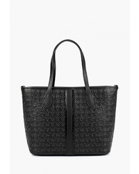 Черная кожаная большая сумка от Afina