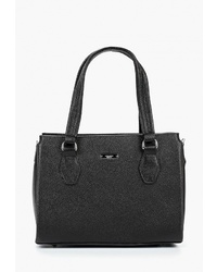 Черная кожаная большая сумка от Alessandro Birutti