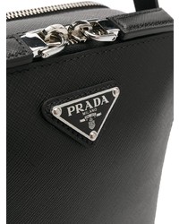 Мужская черная кожаная большая сумка от Prada
