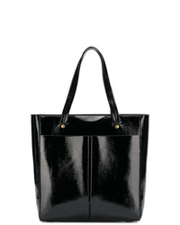 Черная кожаная большая сумка от Anya Hindmarch