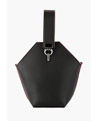 Черная кожаная большая сумка от Arny Praht