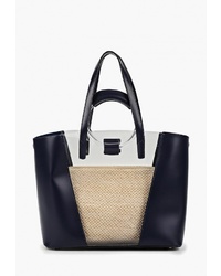 Черная кожаная большая сумка от Baggini