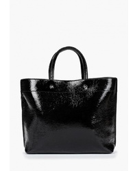 Черная кожаная большая сумка от Baggini