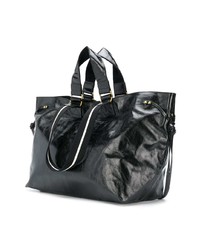 Черная кожаная большая сумка от Isabel Marant