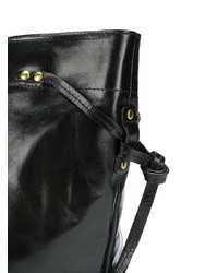 Черная кожаная большая сумка от Isabel Marant