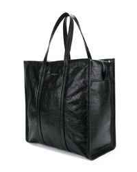 Мужская черная кожаная большая сумка от Balenciaga