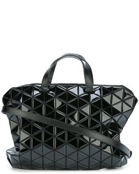 Черная кожаная большая сумка от Bao Bao Issey Miyake