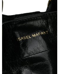 Черная кожаная большая сумка от Isabel Marant
