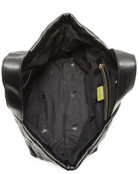 Черная кожаная большая сумка от Deux Lux
