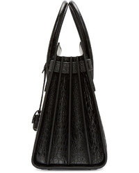 Черная кожаная большая сумка от Saint Laurent