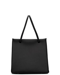 Черная кожаная большая сумка от Medea