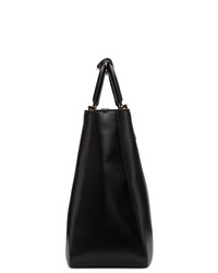 Черная кожаная большая сумка от Fendi