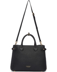 Черная кожаная большая сумка от Burberry