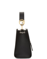 Черная кожаная большая сумка от Fendi