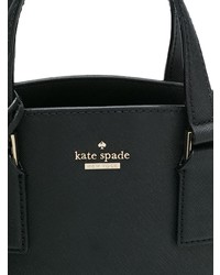 Черная кожаная большая сумка от Kate Spade