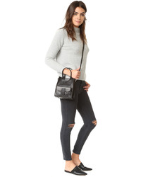 Черная кожаная большая сумка от Frye