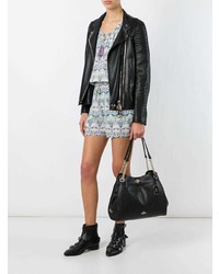 Черная кожаная большая сумка от Coach