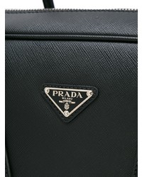 Мужская черная кожаная большая сумка от Prada
