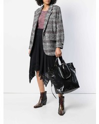 Черная кожаная большая сумка от Isabel Marant