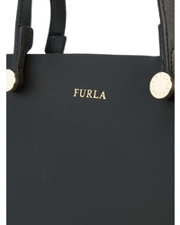 Черная кожаная большая сумка от Furla