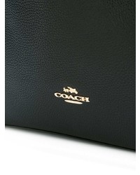 Черная кожаная большая сумка от Coach