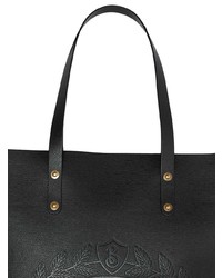 Черная кожаная большая сумка от Burberry