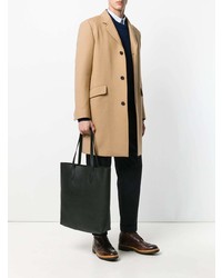 Мужская черная кожаная большая сумка от Burberry