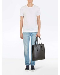 Мужская черная кожаная большая сумка от Fendi