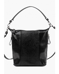 Черная кожаная большая сумка от Esse