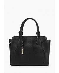 Черная кожаная большая сумка от Fabretti