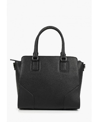 Черная кожаная большая сумка от Fabretti